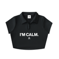 Onyx ‘I’m Calm’ Cropped Polo